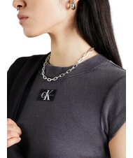 CALVIN KLEIN CK JEANS T-shirt court à manches courtes noir lavé - T-shirt - 3