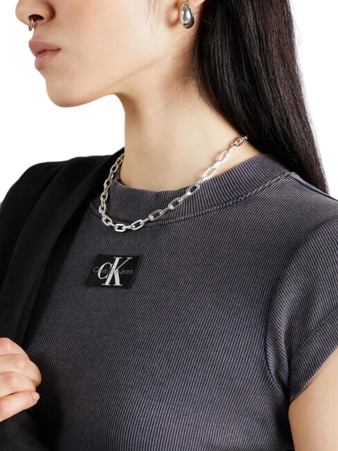 CK JEANS T-shirt court à manches courtes noir lavé - T-shirt