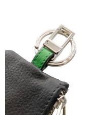 PIQUADRO SPLASH  Porte-cl&eacute;s en cuir NOIR / VERT - Porte-cl&eacute;s - 3