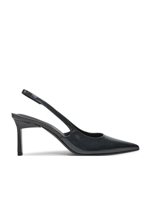 CK Escarpins à bride arrière en cuir ck noir - Chaussures Femme