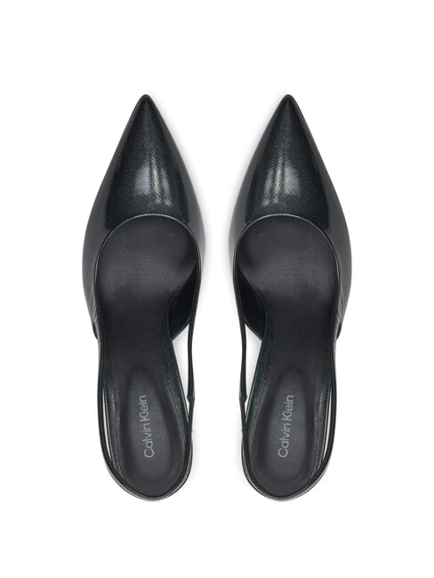 CK Escarpins à bride arrière en cuir ck noir - Chaussures Femme