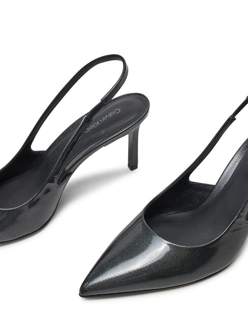 CK Escarpins à bride arrière en cuir ck noir - Chaussures Femme