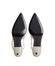 CALVIN KLEIN CK Escarpins à bride arrière en cuir beige pierreux - Chaussures Femme - 5