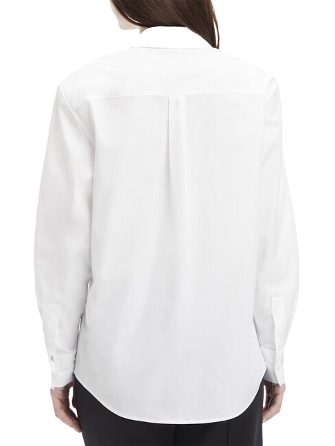 CK Chemise &agrave; manches longues coupe d&eacute;contract&eacute;e blanc brillant - Chemises