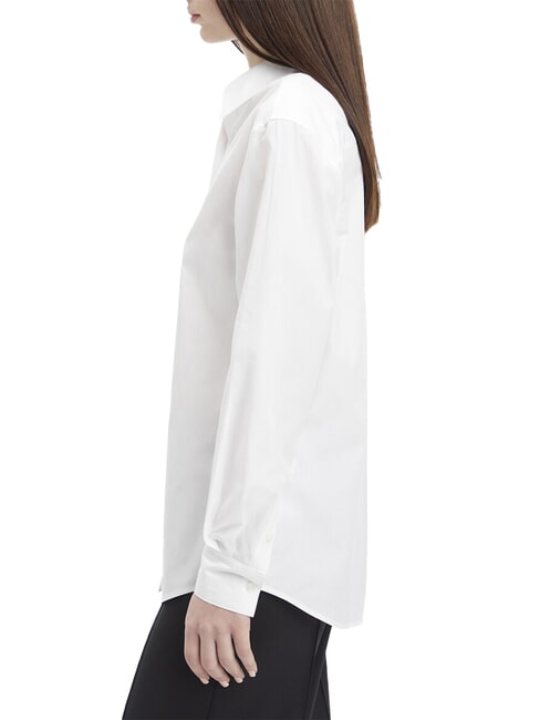 CK Chemise &agrave; manches longues coupe d&eacute;contract&eacute;e blanc brillant - Chemises