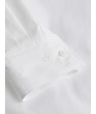 CALVIN KLEIN CK Chemise &agrave; manches longues coupe d&eacute;contract&eacute;e blanc brillant - Chemises - 6