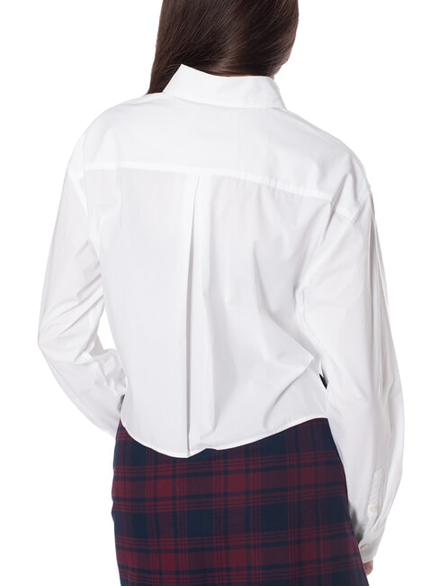 CK JEANS Chemise en coton à manches courtes et longues blanc brillant - Chemises