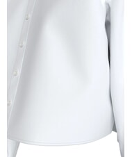CALVIN KLEIN CK JEANS Chemise en coton à manches courtes et longues blanc brillant - Chemises - 5