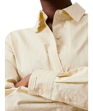 CALVIN KLEIN CK Chemise à manches longues coupe décontractée frêne de bois / bande de café glacé - Chemises - 3