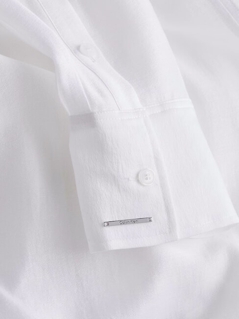 CK Chemise transparente à découpes surdimensionnées blanc brillant - Chemises