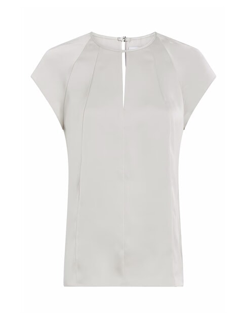 CK Chemise en satin à manches courtes galets de sable - Chemises