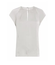 CALVIN KLEIN CK Chemise en satin à manches courtes galets de sable - Chemises - 4