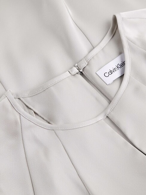 CK Chemise en satin à manches courtes galets de sable - Chemises