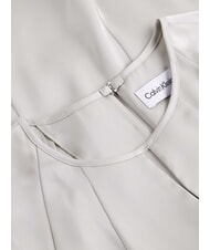 CALVIN KLEIN CK Chemise en satin à manches courtes galets de sable - Chemises - 6
