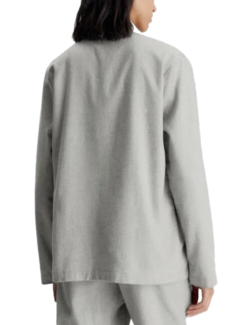 CK Chemise de pyjama en flanelle bruyère grise - Pyjamas pour femmes