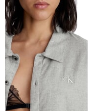 CALVIN KLEIN CK Chemise de pyjama en flanelle bruyère grise - Pyjamas pour femmes - 3