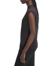 CALVIN KLEIN CK Chemisier en viscose &agrave; manches courtes ck noir - Chemises - 3