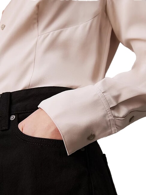 CK Chemise en viscose à manches longues matin gris - Chemises