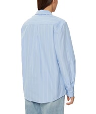 CALVIN KLEIN CK Chemise &agrave; manches longues coupe d&eacute;contract&eacute;e aigrette / ciel nocturne bande plac&eacute;e - Chemises - 2