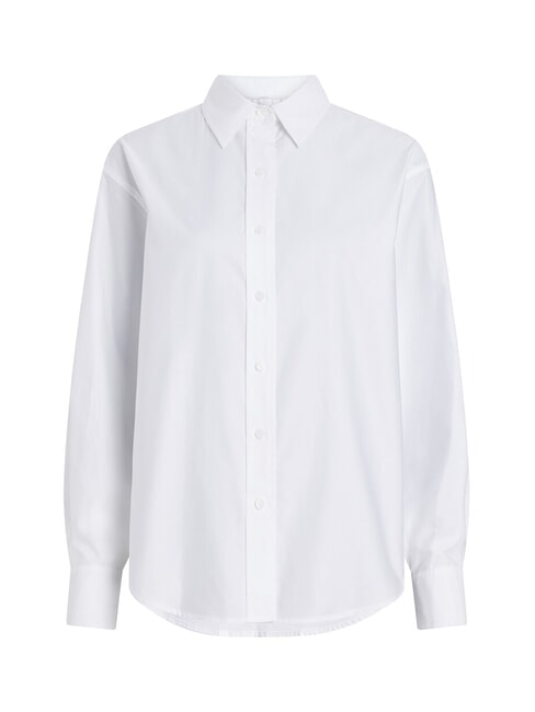 CK Chemise &agrave; manches longues coupe d&eacute;contract&eacute;e blanc brillant - Chemises
