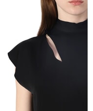 CALVIN KLEIN CK Chemise à col montant et manches courtes découpées ck noir - Chemises - 4