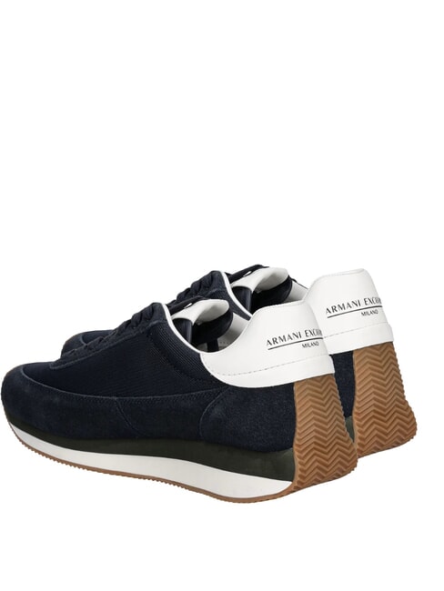 ROYALE SUEDE AIR MESH Baskets en cuir avec logo AX bleu marine + blanc cassé - Chaussures Homme