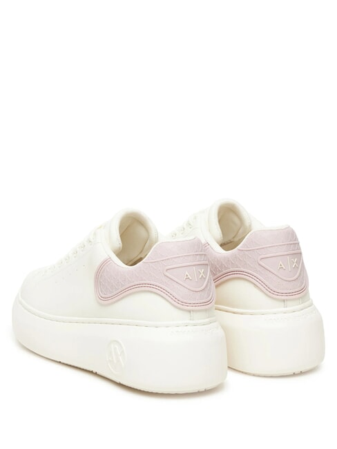 SUPER MINI-TUMBLED Baskets blanc cass&eacute; + rose p&acirc;le - Chaussures Femme