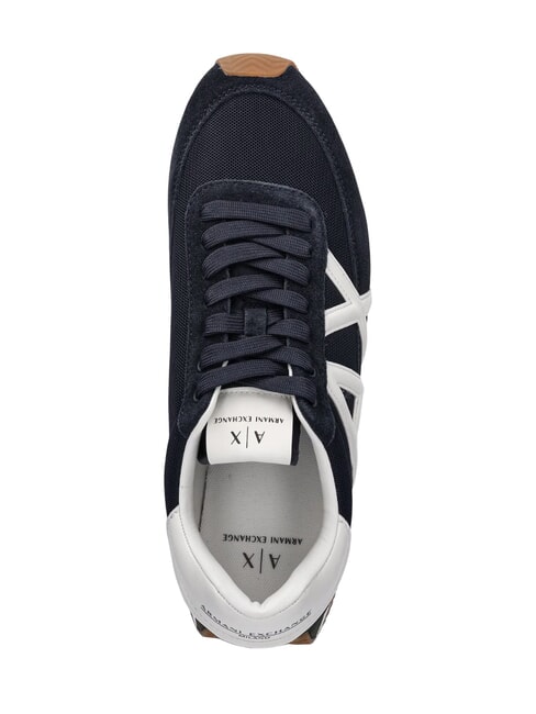 ROYALE SUEDE AIR MESH Baskets en cuir avec logo AX bleu marine + blanc cassé - Chaussures Homme