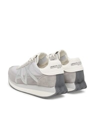 ARMANI EXCHANGE ROYALE SUEDE AIR MESH Baskets gris+argent - Chaussures Femme - 3