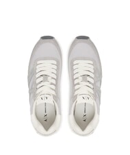 ARMANI EXCHANGE ROYALE SUEDE AIR MESH Baskets gris+argent - Chaussures Femme - 4