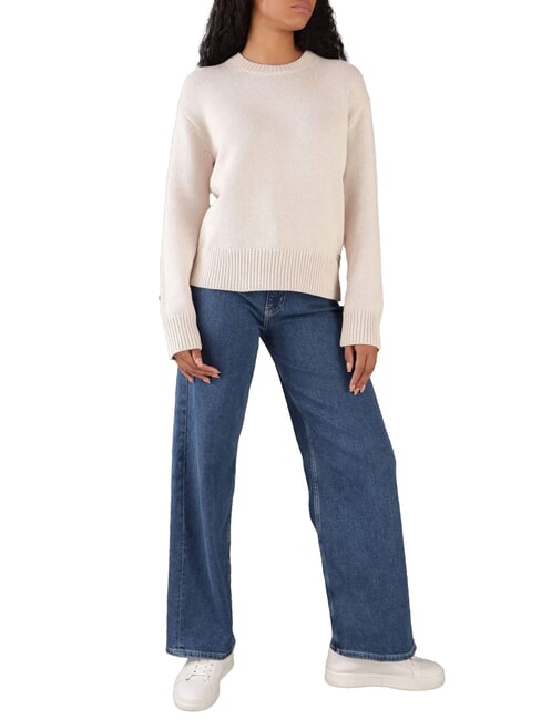 CK Pull ras du cou coupe d&eacute;contract&eacute;e matin gris - Chandails pour femmes