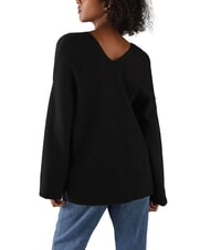 CALVIN KLEIN CK Pull col V à manches larges - Chandails pour femmes