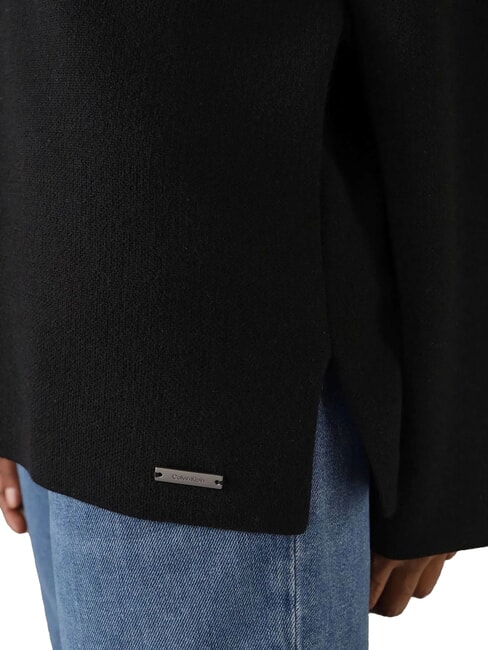 CK Pull col V à manches larges ck noir - Chandails pour femmes