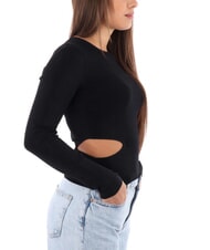 CALVIN KLEIN CK JEANS Pull avec découpe latérale ck noir - Chandails pour femmes - 3