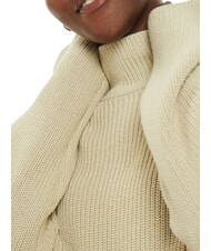 CALVIN KLEIN CK JEANS Pull col roul&eacute; en coton coupe d&eacute;contract&eacute;e p&eacute;lican - Chandails pour femmes - 3