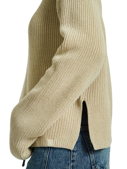 CK JEANS Pull col roul&eacute; en coton coupe d&eacute;contract&eacute;e p&eacute;lican - Chandails pour femmes