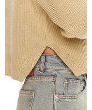 CALVIN KLEIN CK JEANS Pull col rond avec logo kaki p&acirc;le - Chandails pour femmes - 4