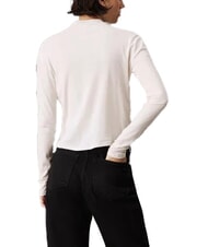 CALVIN KLEIN CK JEANS Pull col roulé en coton ivoire - Chandails pour femmes - 2
