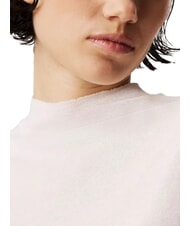 CALVIN KLEIN CK JEANS Pull col roulé en coton ivoire - Chandails pour femmes - 3