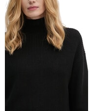 CALVIN KLEIN CK JEANS Pull col roulé en coton coupe décontractée ck noir - Chandails pour femmes - 3