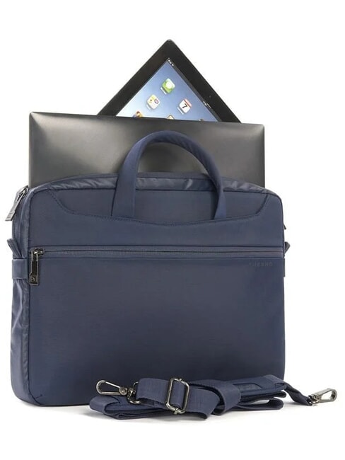 WORK OUT Sacoche pour ordinateur portable 13" avec bandoulière bleu - Porte Documents Travail