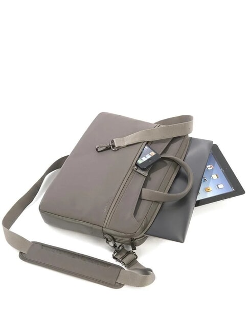 WORK OUT Sacoche pour ordinateur portable 13" avec bandoulière gris - Porte Documents Travail