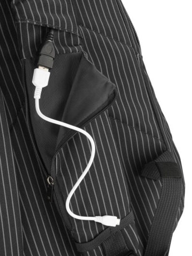 MAGNUM Sac à dos pour ordinateur portable 15,6" à rayures - Porte Documents Travail