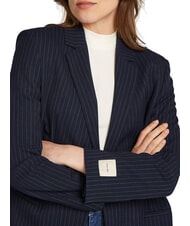 CALVIN KLEIN CK Veste blazer à rayures ciel nocturne / bande grise du matin - Vestes pour femmes - 3