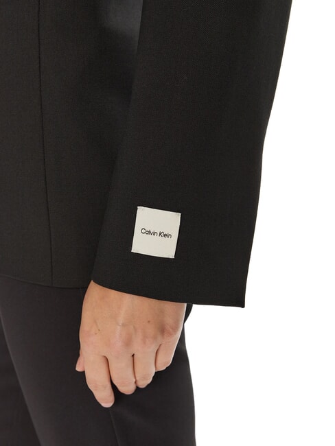 CK Veste blazer en laine mélangée à un bouton ck noir - Vestes pour femmes