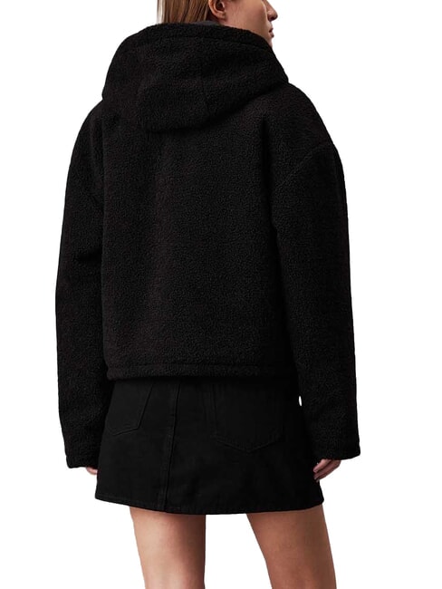 CK JEANS Veste polaire entièrement zippée avec capuche ck noir - Vestes pour femmes