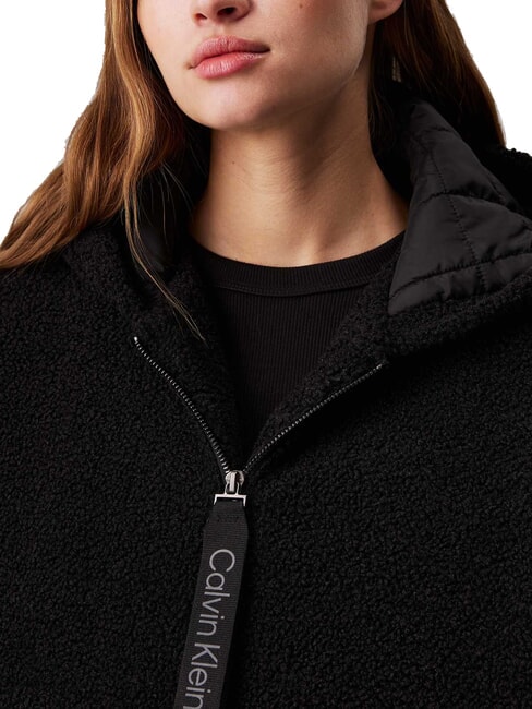 CK JEANS Veste polaire entièrement zippée avec capuche ck noir - Vestes pour femmes