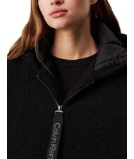 CALVIN KLEIN CK JEANS Veste polaire entièrement zippée avec capuche ck noir - Vestes pour femmes - 3