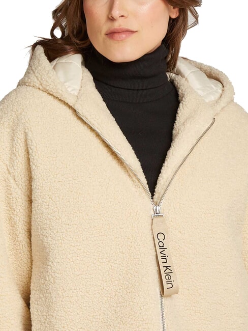 CK JEANS Veste polaire entièrement zippée avec capuche brume portuaire - Vestes pour femmes