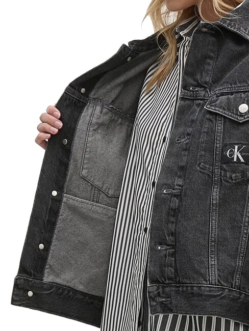 CK JEANS Veste en jean en coton gris denim - Vestes pour femmes